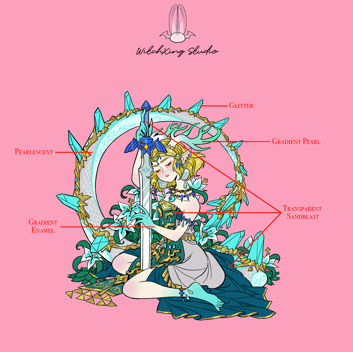 *PRE-SALE* Bad Girls Club "the Dragon Princess" tloz: totk enamel pin