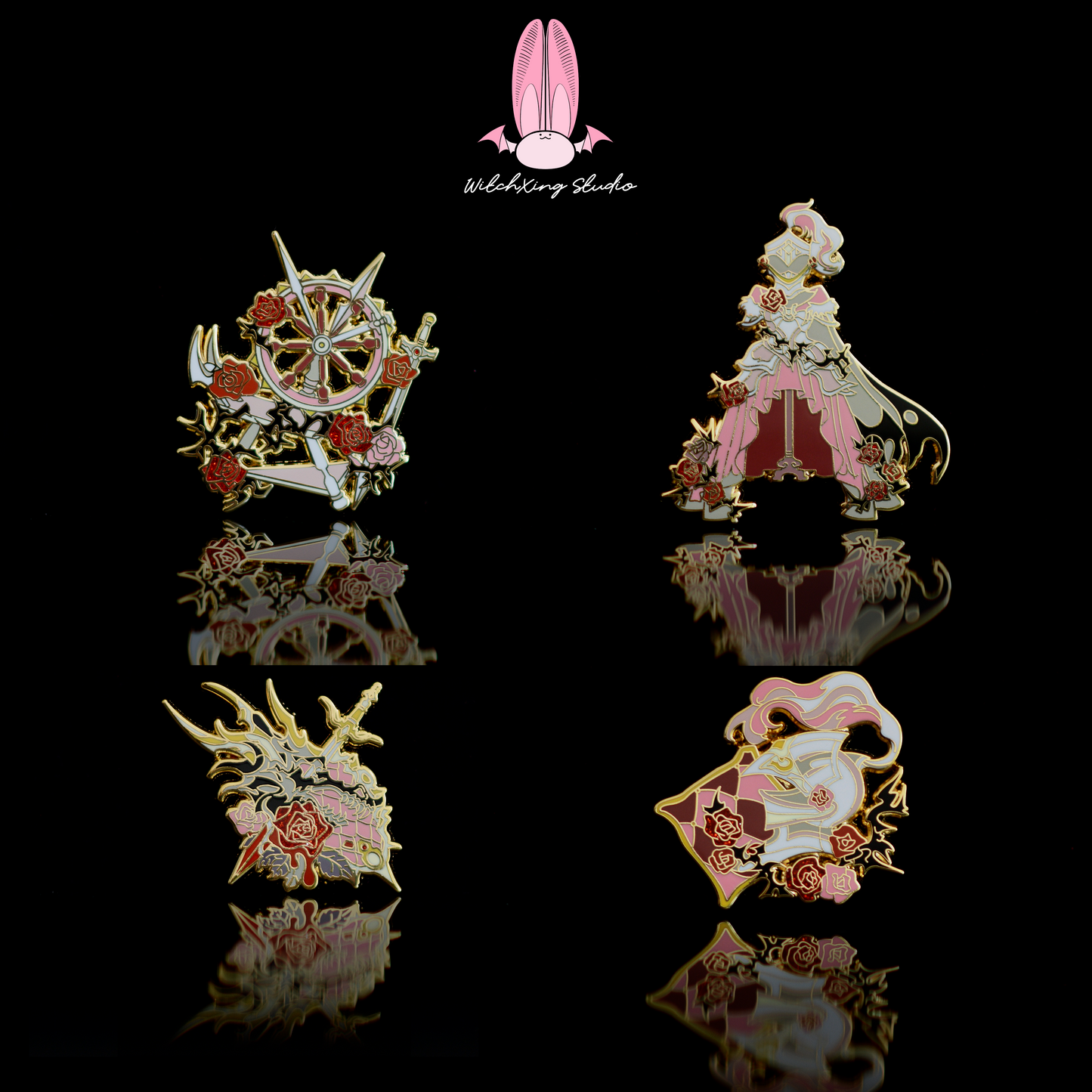 *SHOP DROP* Bad Girl Club "Dragon Slayer Aurora" enamel pin and board fillers