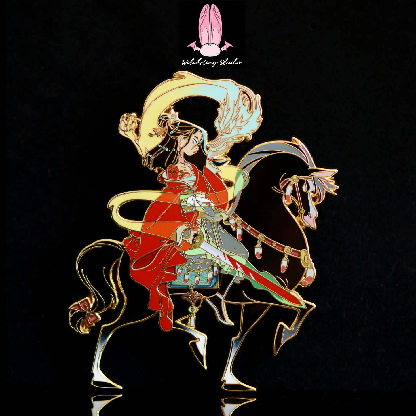 *SHOP DROP* Bad Girl Club "Undead Warrior Mulan" enamel pin 2 variants