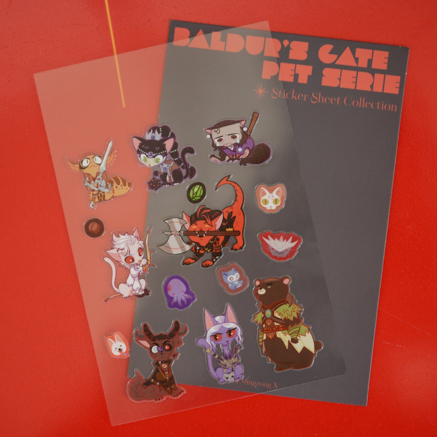 Transparent sticker sheet - Baldur's Pet
