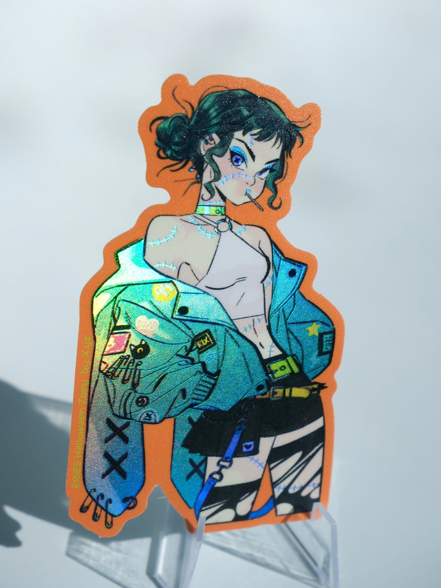 KPop Demon Hunters holographic sticker: Halloween Zoey