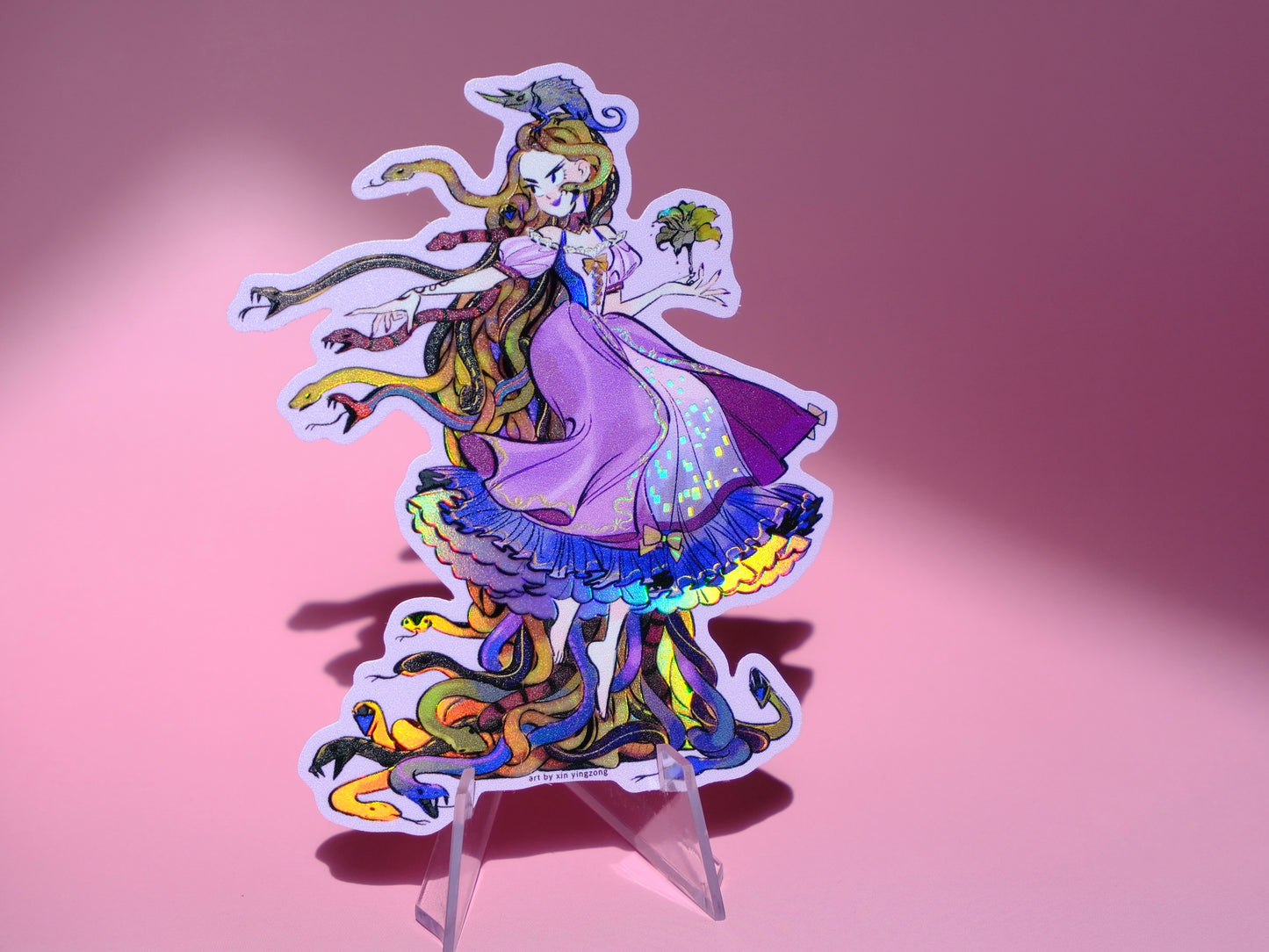 Bad Girls Club holographic sticker: Medusa Rapunzel