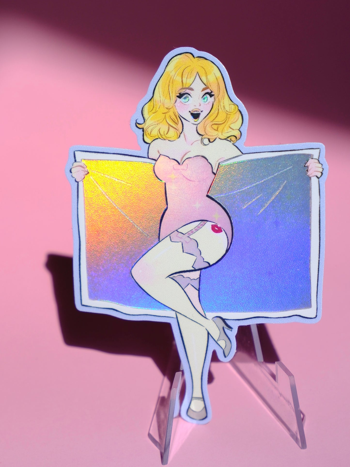 Singer Series holographic sticker: Sabrina Carpenter