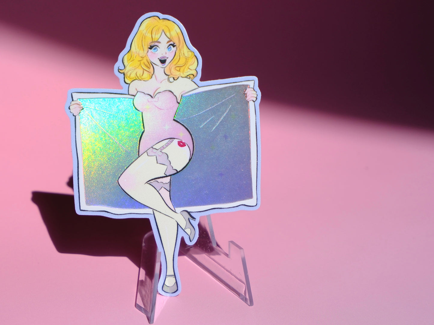 Singer Series holographic sticker: Sabrina Carpenter
