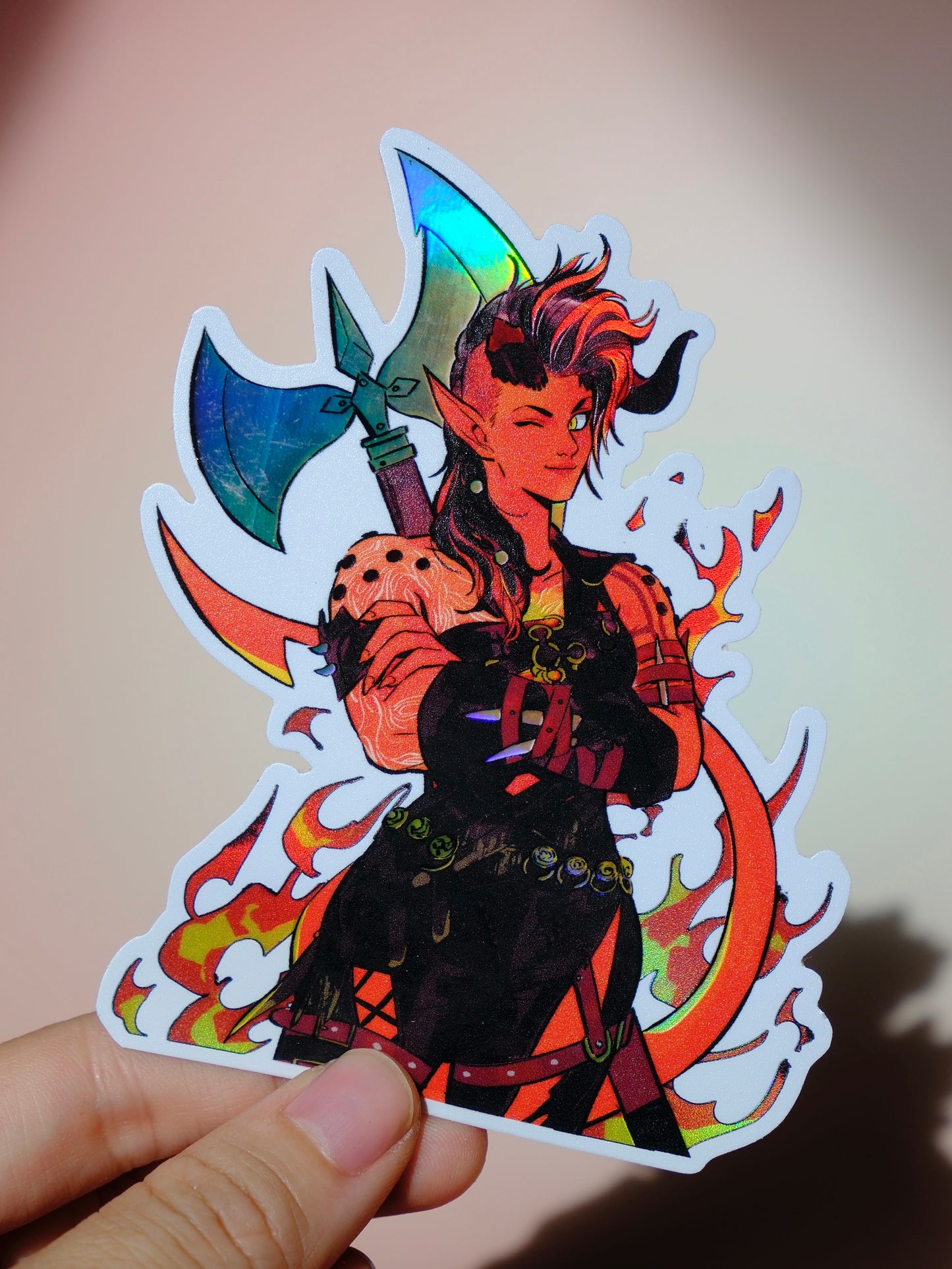 BG3 holographic sticker: Karlach