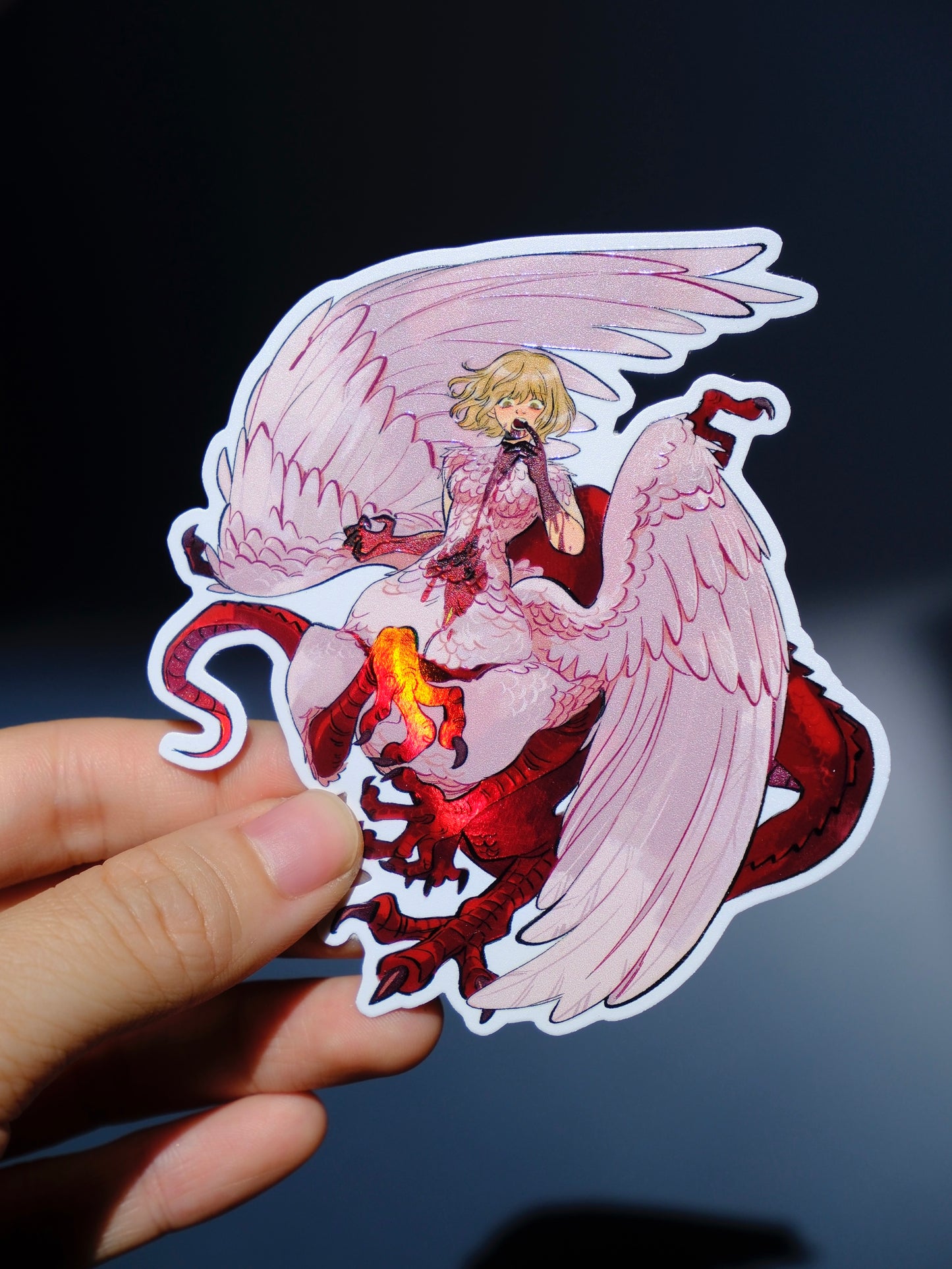 Dungeon Meshi holographic sticker: Chimera Falin