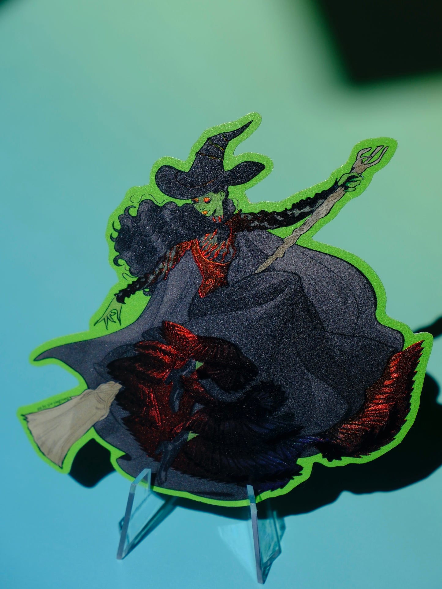 Wicked Elphaba holographic sticker