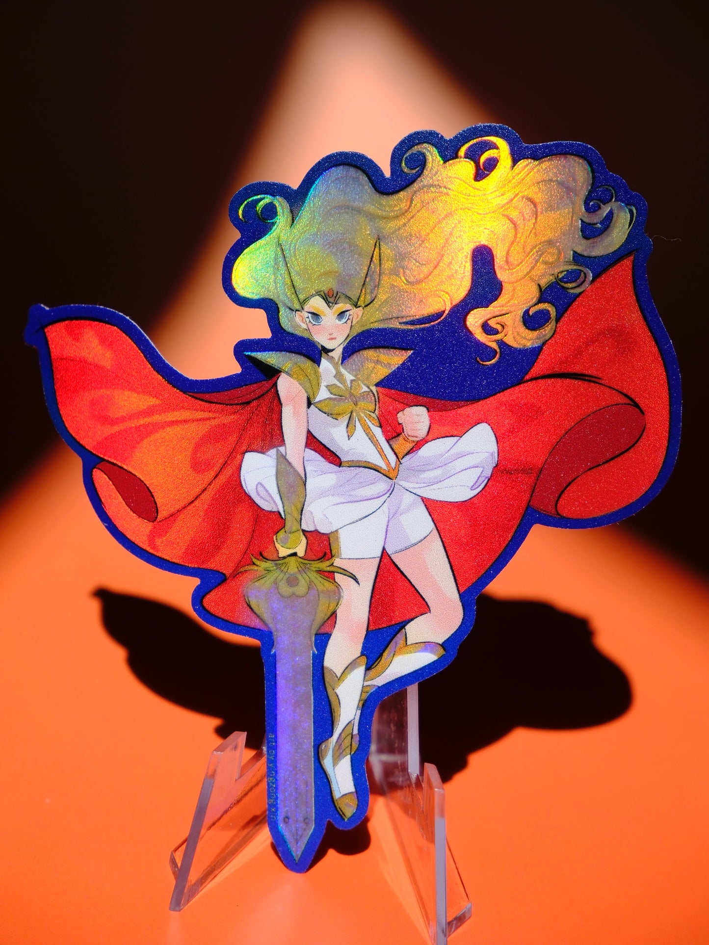 Girl with Sword holographic sticker: She-Ra