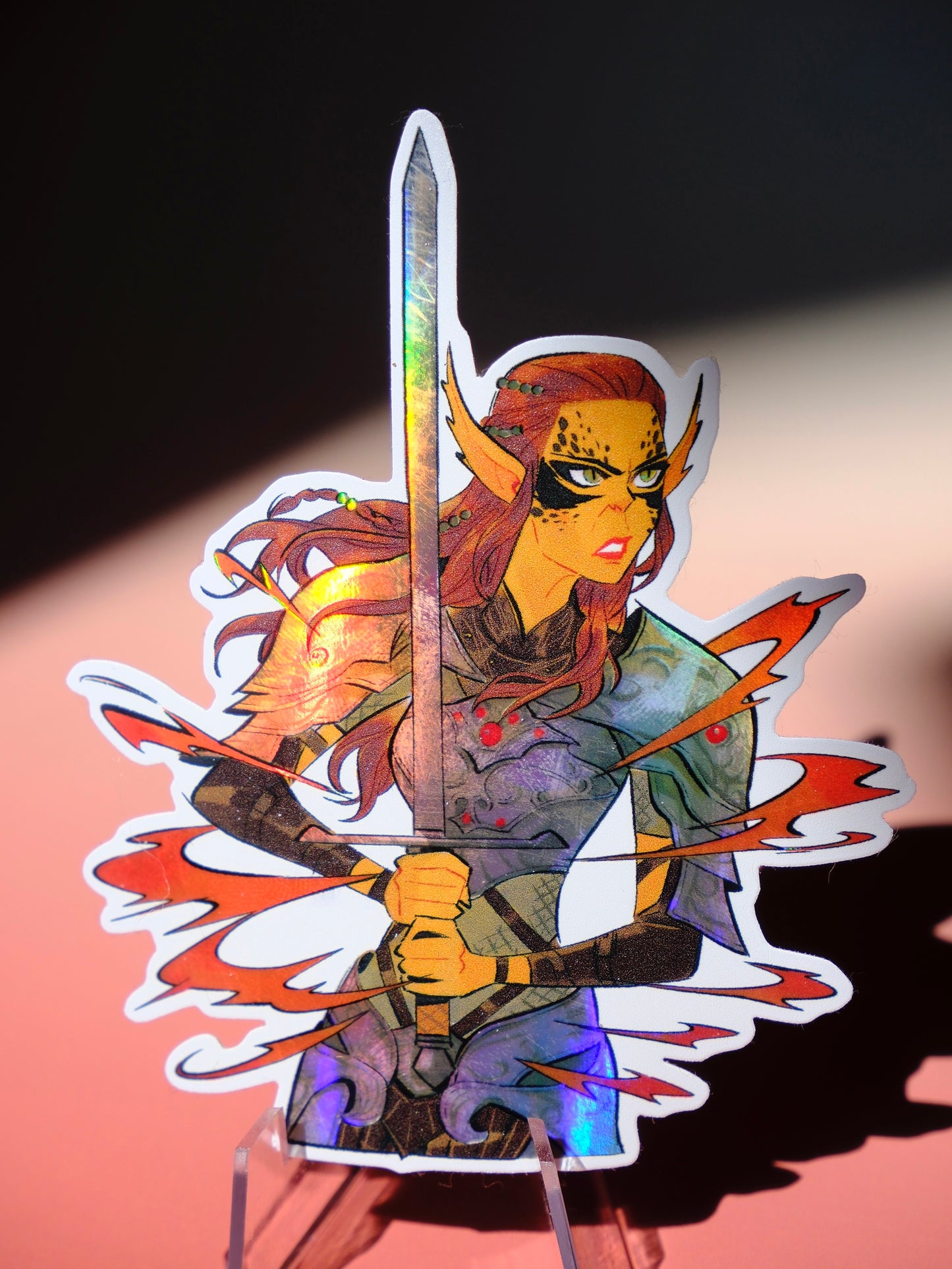 BG3 holographic sticker: Lae'zel