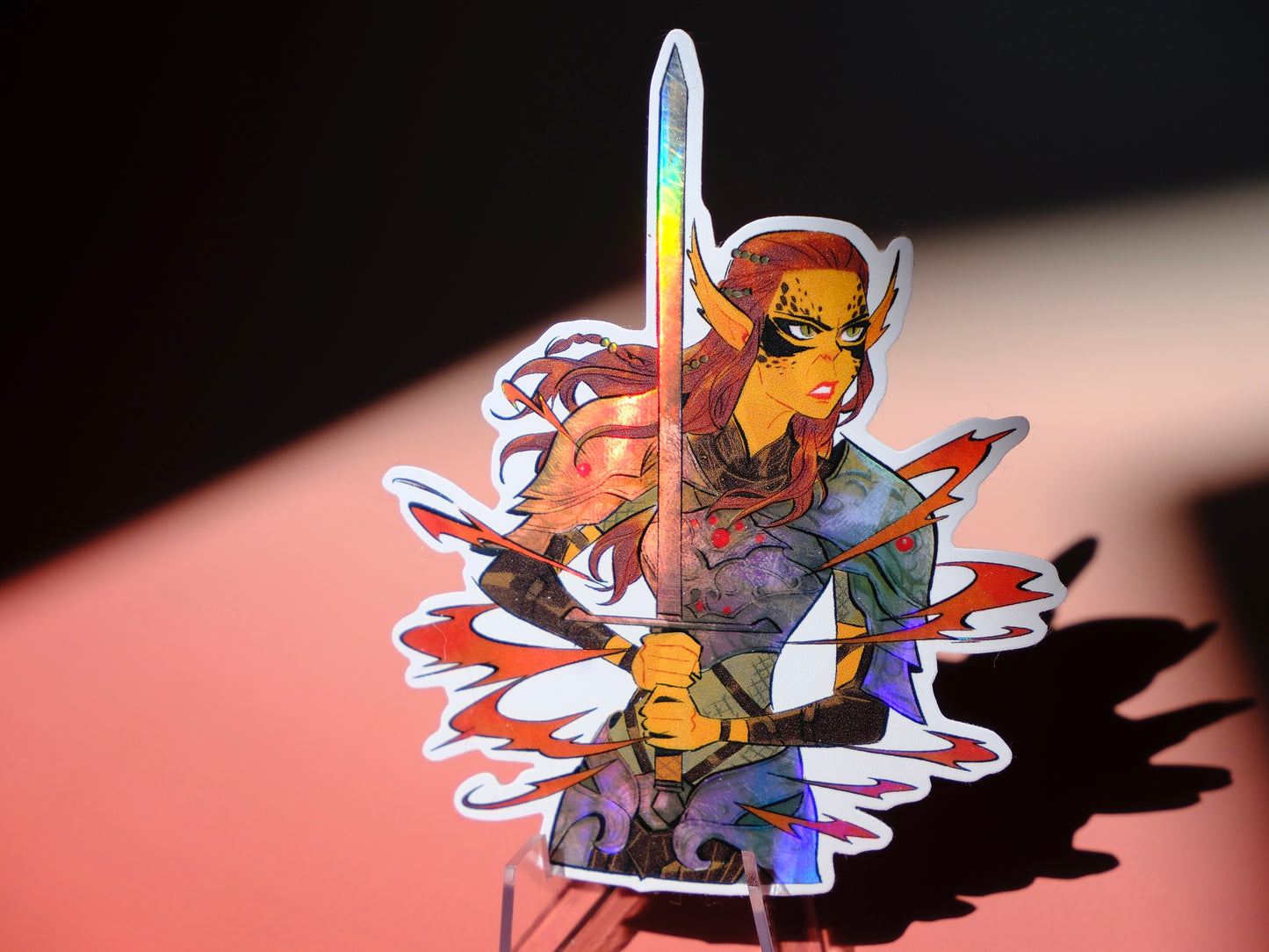 BG3 holographic sticker: Lae'zel