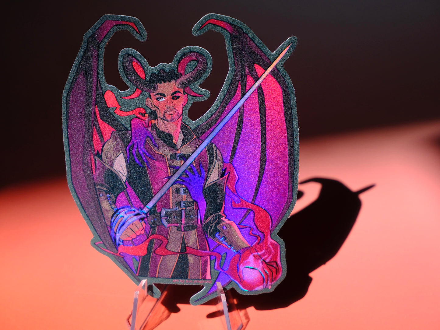 BG3 holographic sticker: Wyll