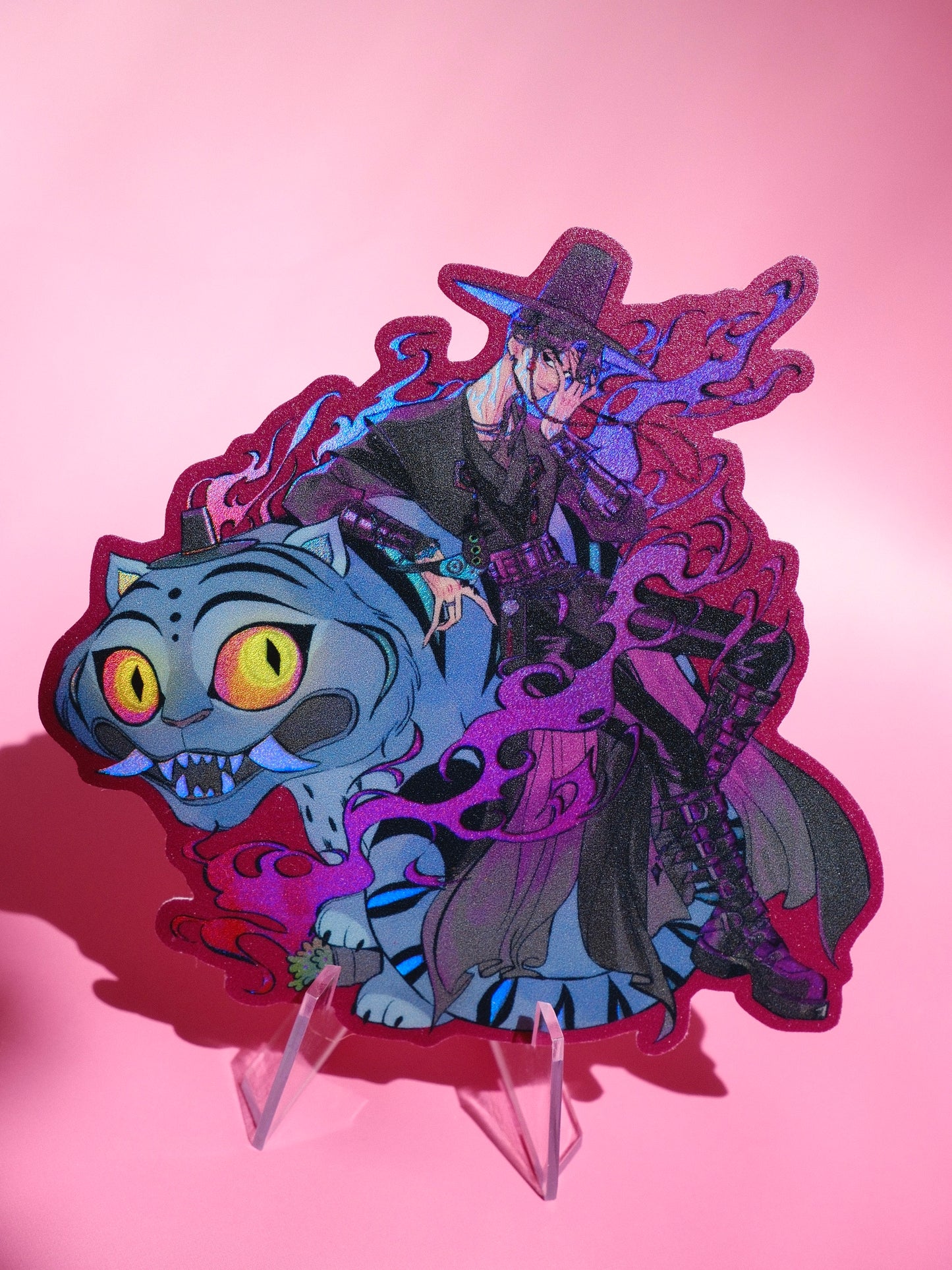 KPop Demon Hunters holographic sticker: Jinu