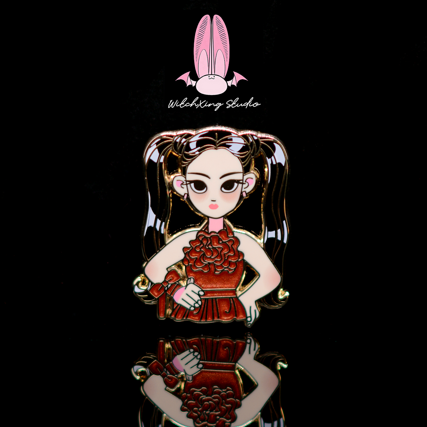 *SHOP DROP* Pop Singer Series "Black Pink" enamel pin