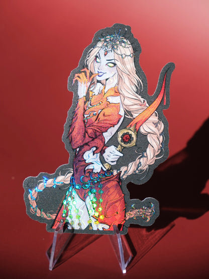 BG3 holographic sticker: Orin the Red