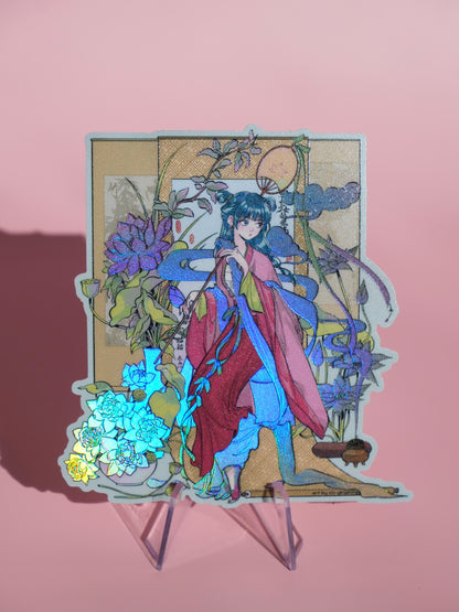 The Apothecary Diaries holographic sticker: Portrait Maomao