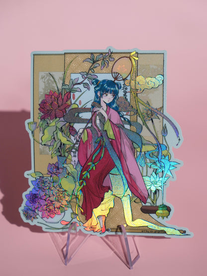 The Apothecary Diaries holographic sticker: Portrait Maomao