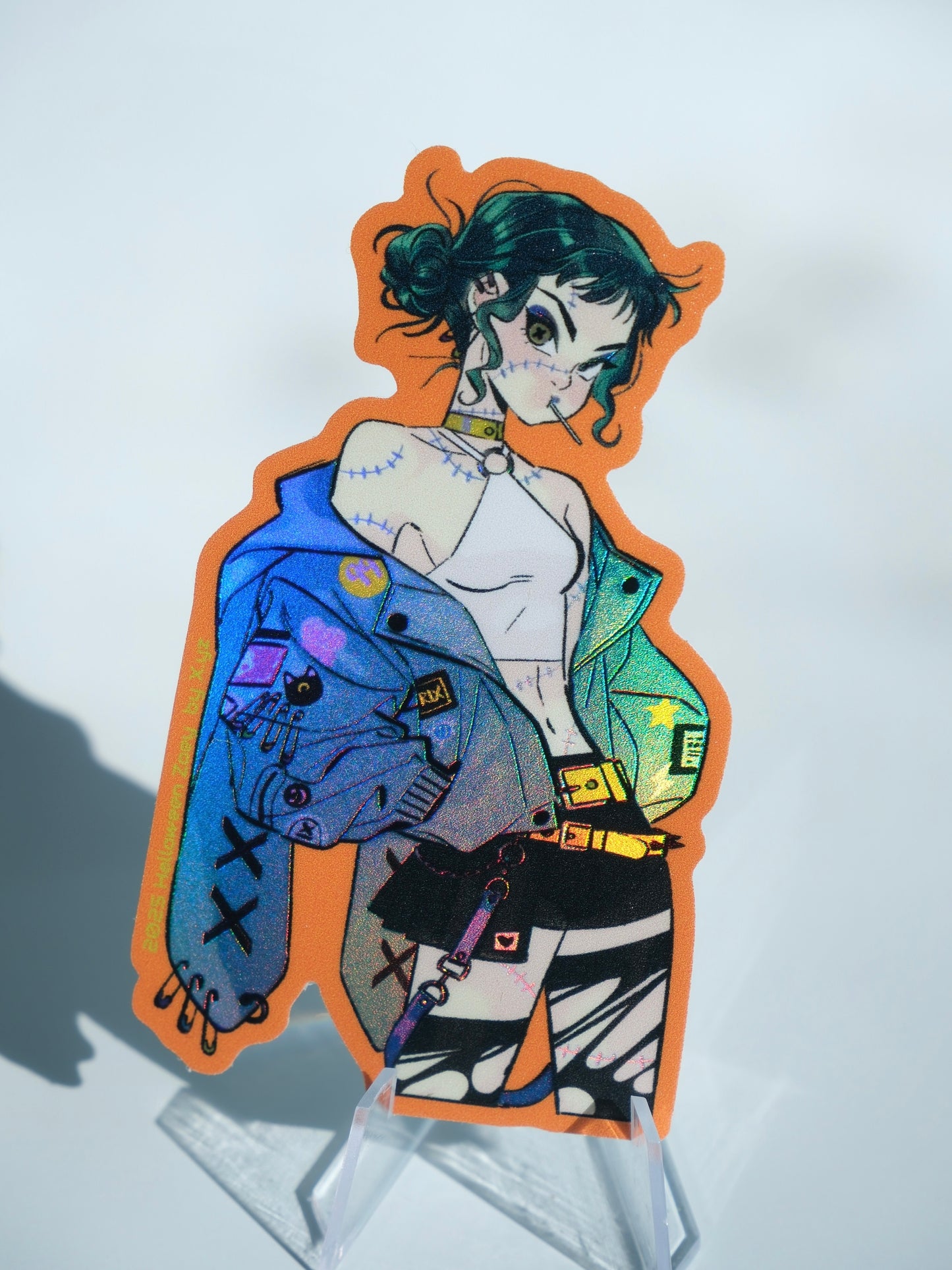 KPop Demon Hunters holographic sticker: Halloween Zoey