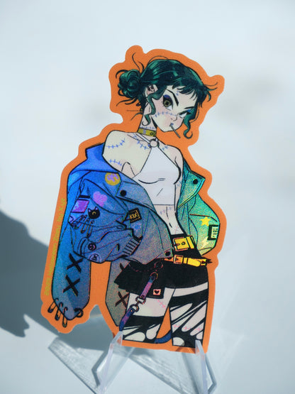 KPop Demon Hunters holographic sticker: Halloween Zoey