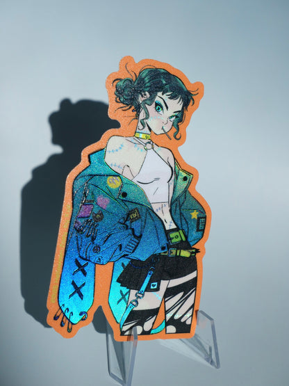 KPop Demon Hunters holographic sticker: Halloween Zoey