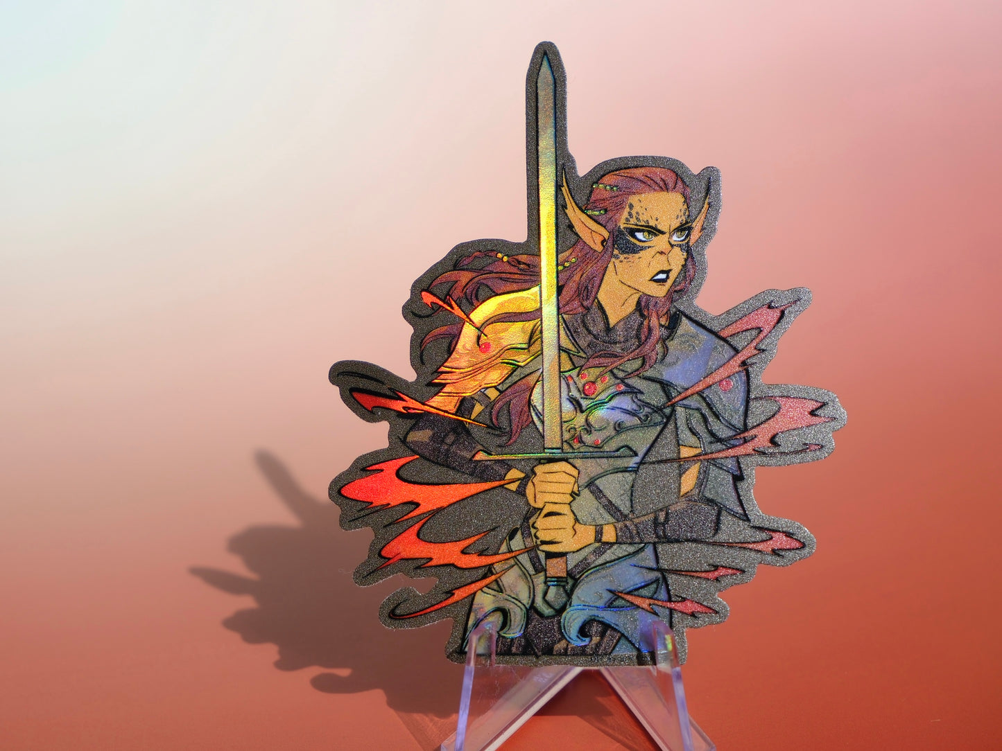 BG3 holographic sticker: Lae'zel
