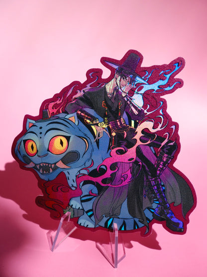 KPop Demon Hunters holographic sticker: Jinu