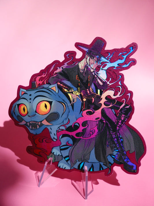 KPop Demon Hunters holographic sticker: Jinu