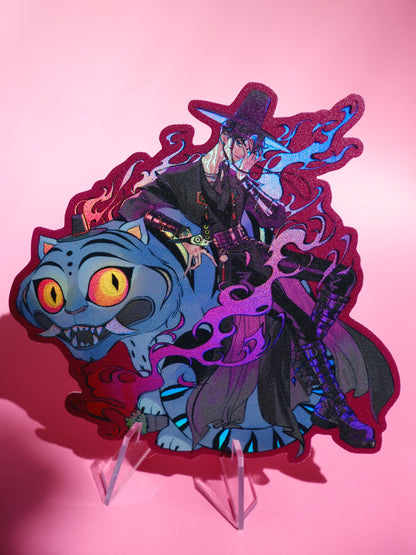 KPop Demon Hunters holographic sticker: Jinu