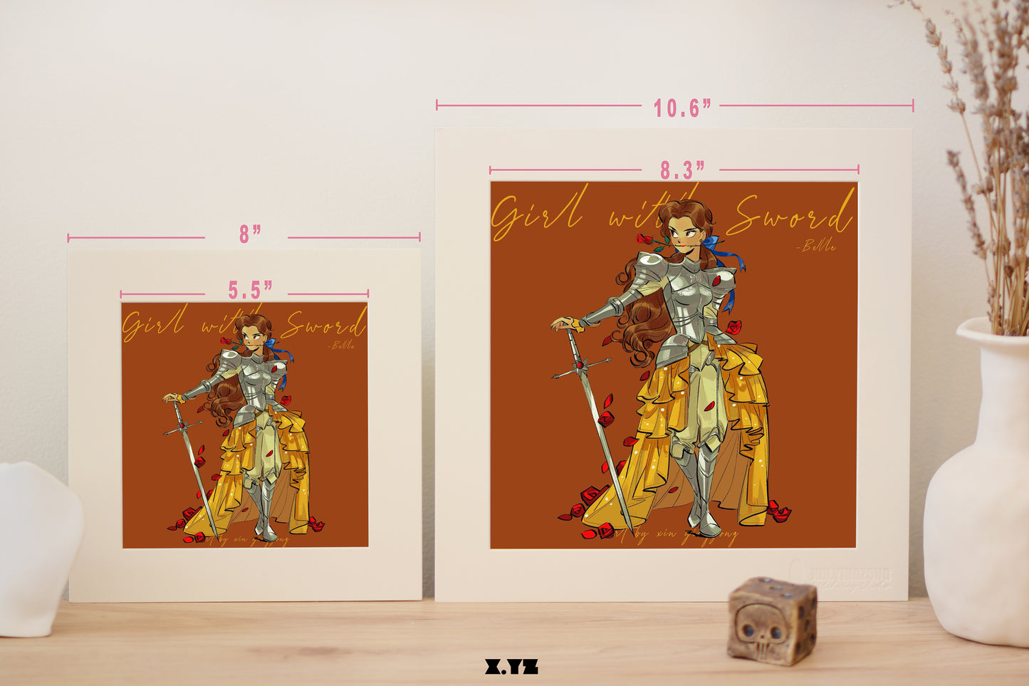 Girl with Sword - Belle art print