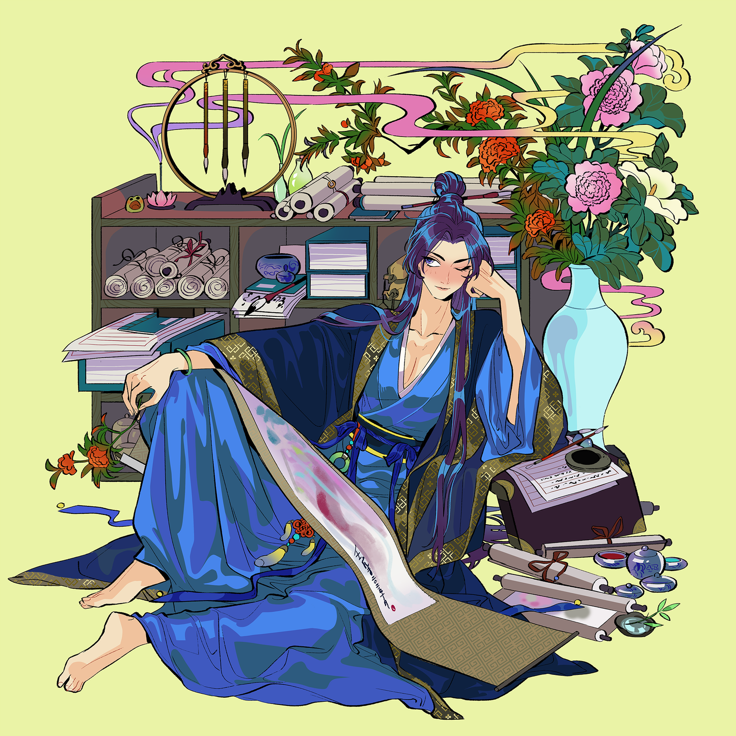 *PRE-SALE* "Painter Jinshi" enamel pin 2 variants