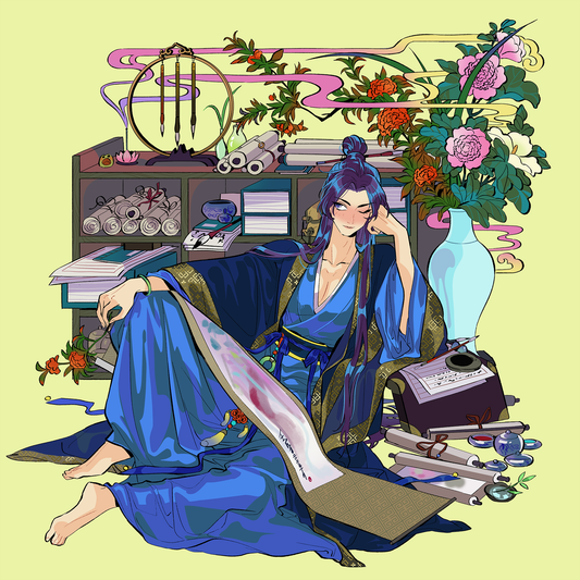 *PRE-SALE* "Painter Jinshi" enamel pin 2 variants