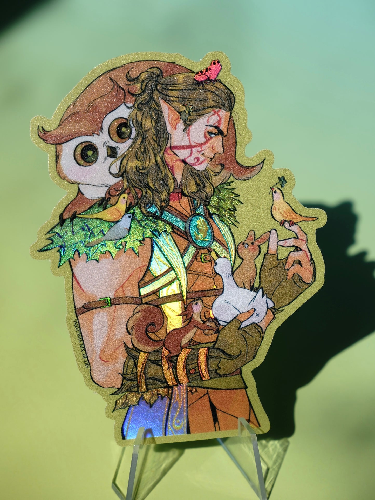 BG3 holographic sticker: Halsin