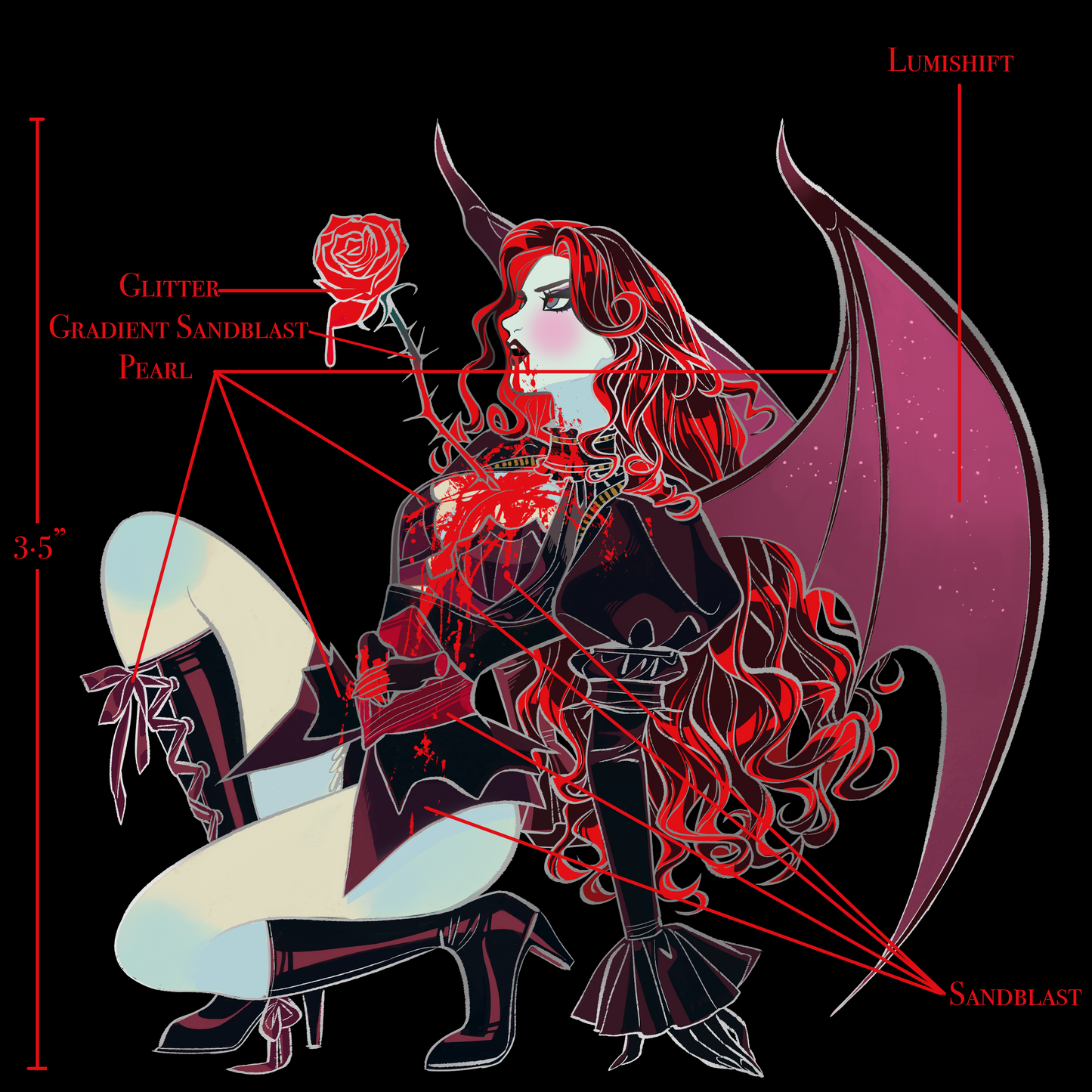 *PRE-SALE* Vampire Chappell Roan enamel pin 2 variants