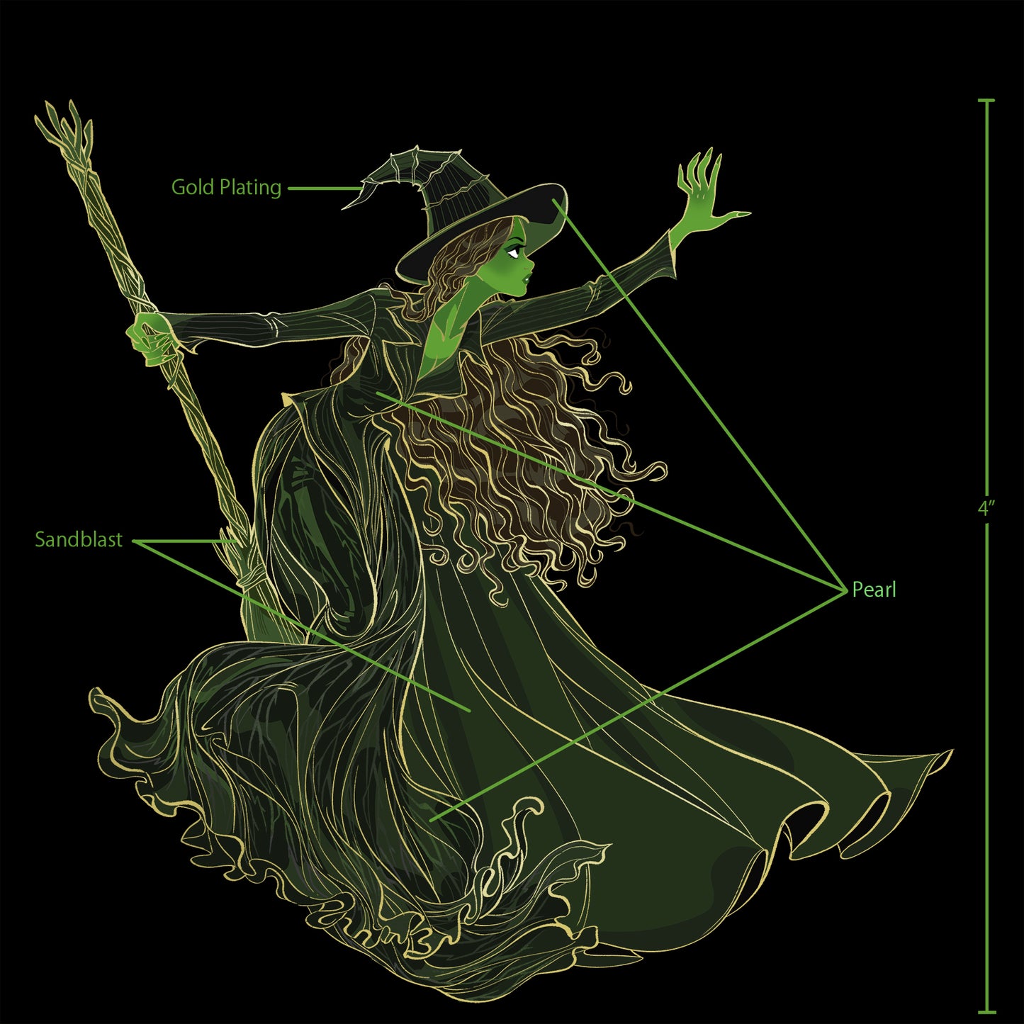 *PRE-SALE* Wicked 2 "Glinda and Elphaba" enamel pins