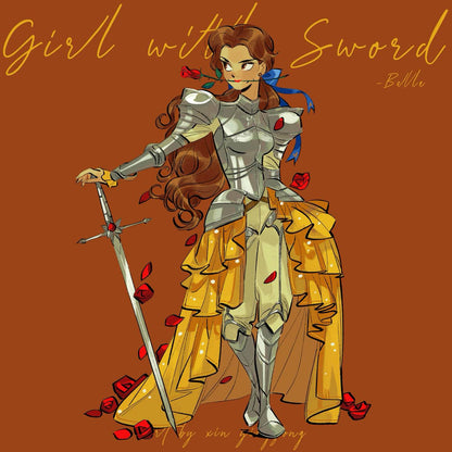 Girl with Sword - Belle art print