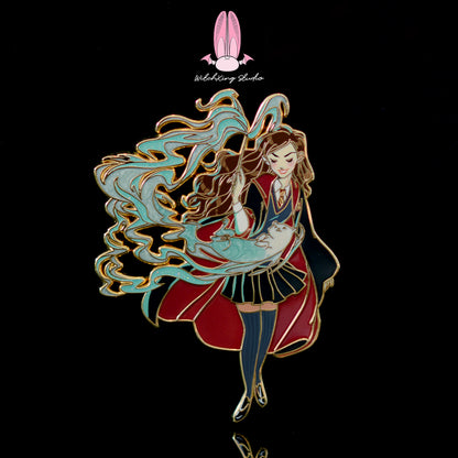 *SHOP DROP* "Hermione and Her Otter Patronus" enamel pin 2 variants