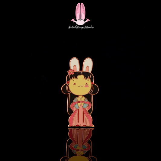 Bunny girl Lily enamel pin